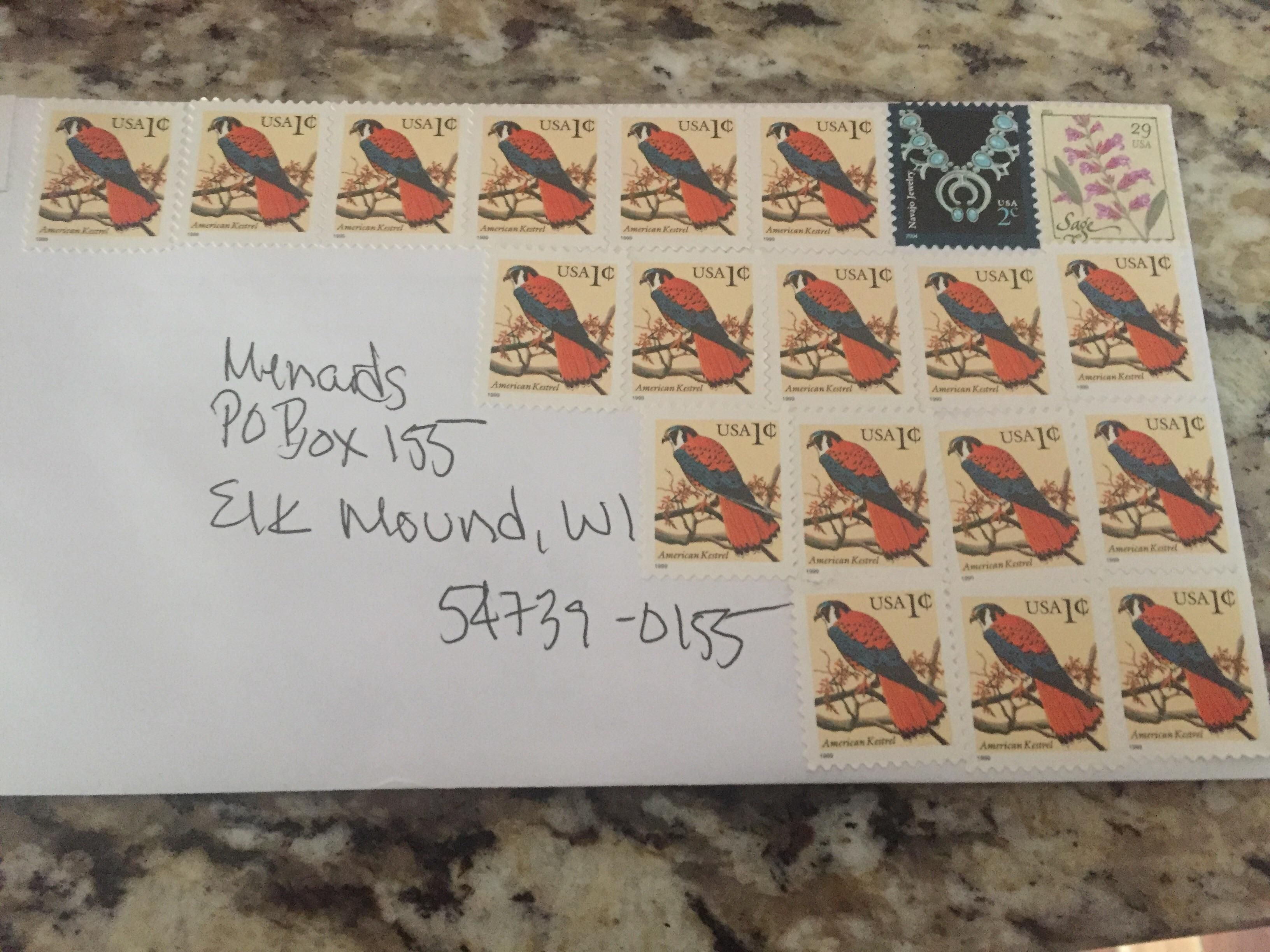 My GF is too frugal throw away 1¢ stamps THAT AREN'T EVEN HERS!!!