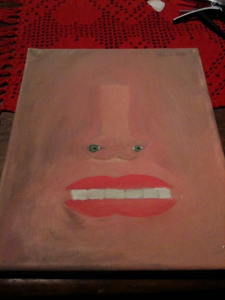 14 year old me made a painting, what the *** was I thinking