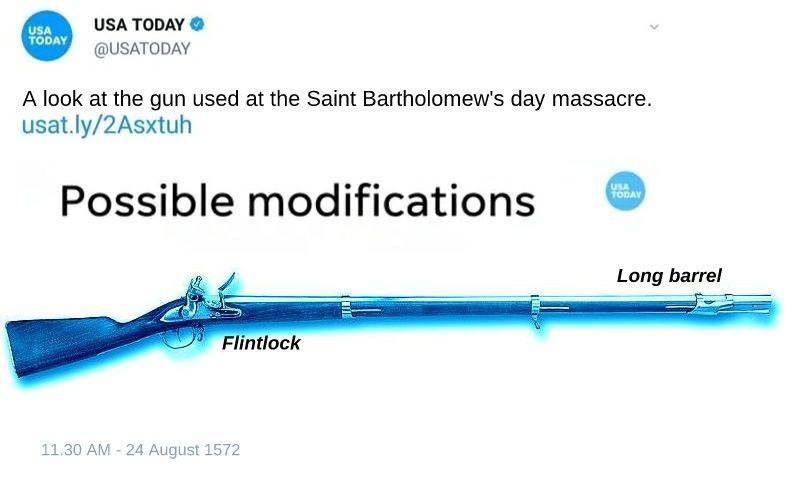 How many more have to die from musket violence? Is the blood of up to 70'000 huguenots not enough?