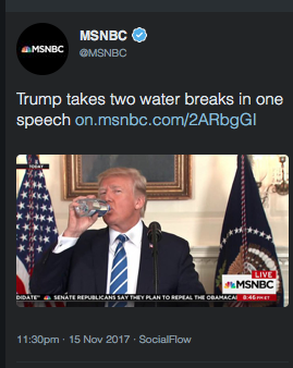 TWO WATER BREAKS???!?! TWO??? Impeach this man right now!!! THink of THe Children!!1!!