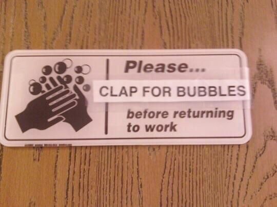 Bubbles for staff morale