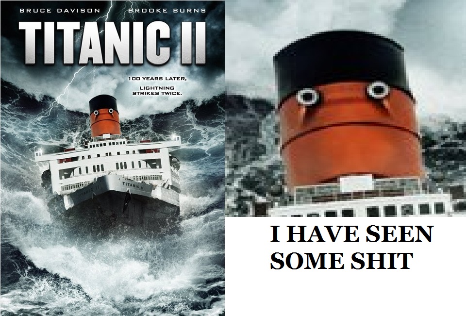 First thing I noticed on the Titanic 2 cover