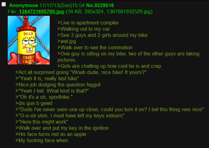 A green text story for y'all