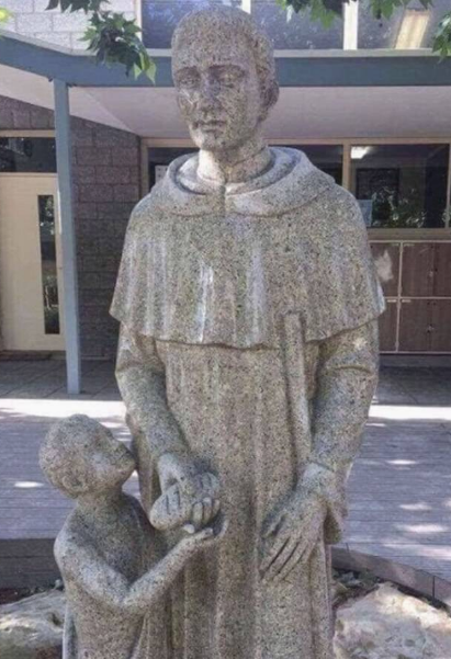 Australian Catholic high school unveiled and then quickly covered up this new statue
