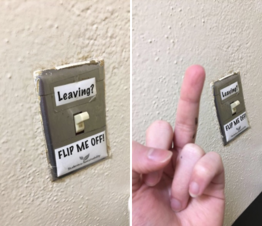 Go flick yourself, light switch!