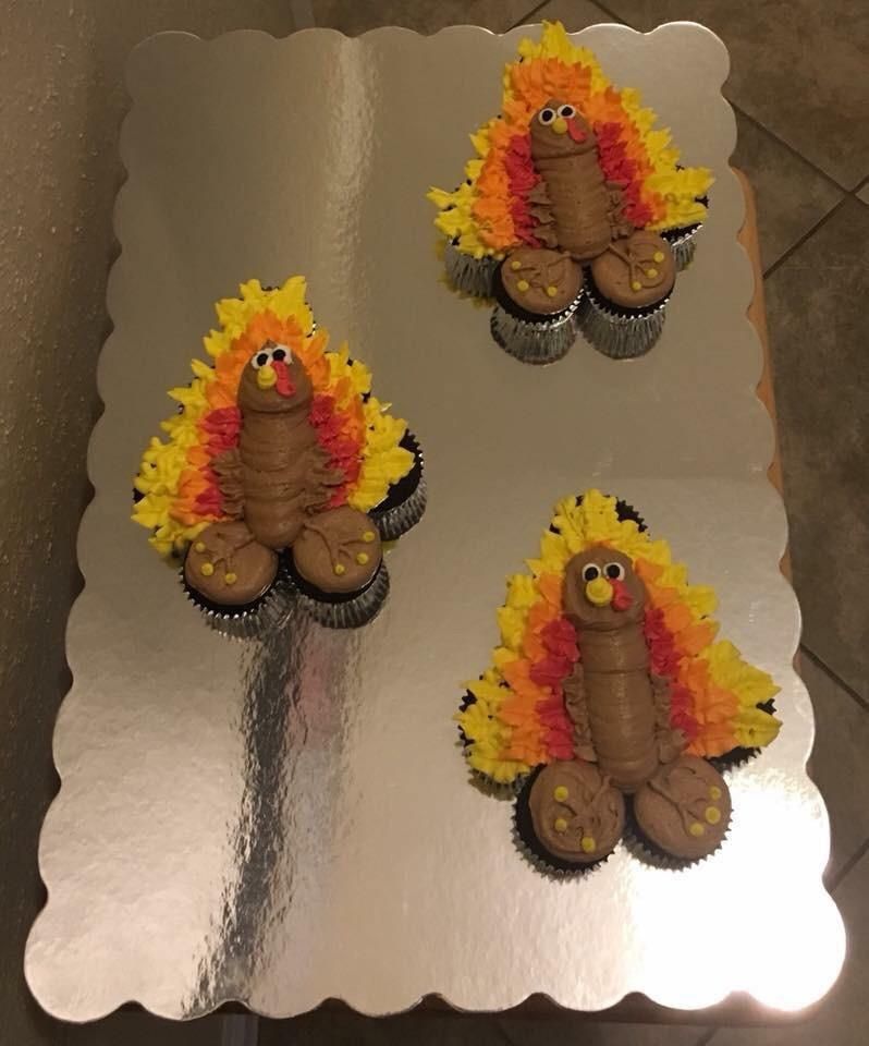 My cousin was so proud of her accidental penis Turkeys. She didn’t see it until we told her.