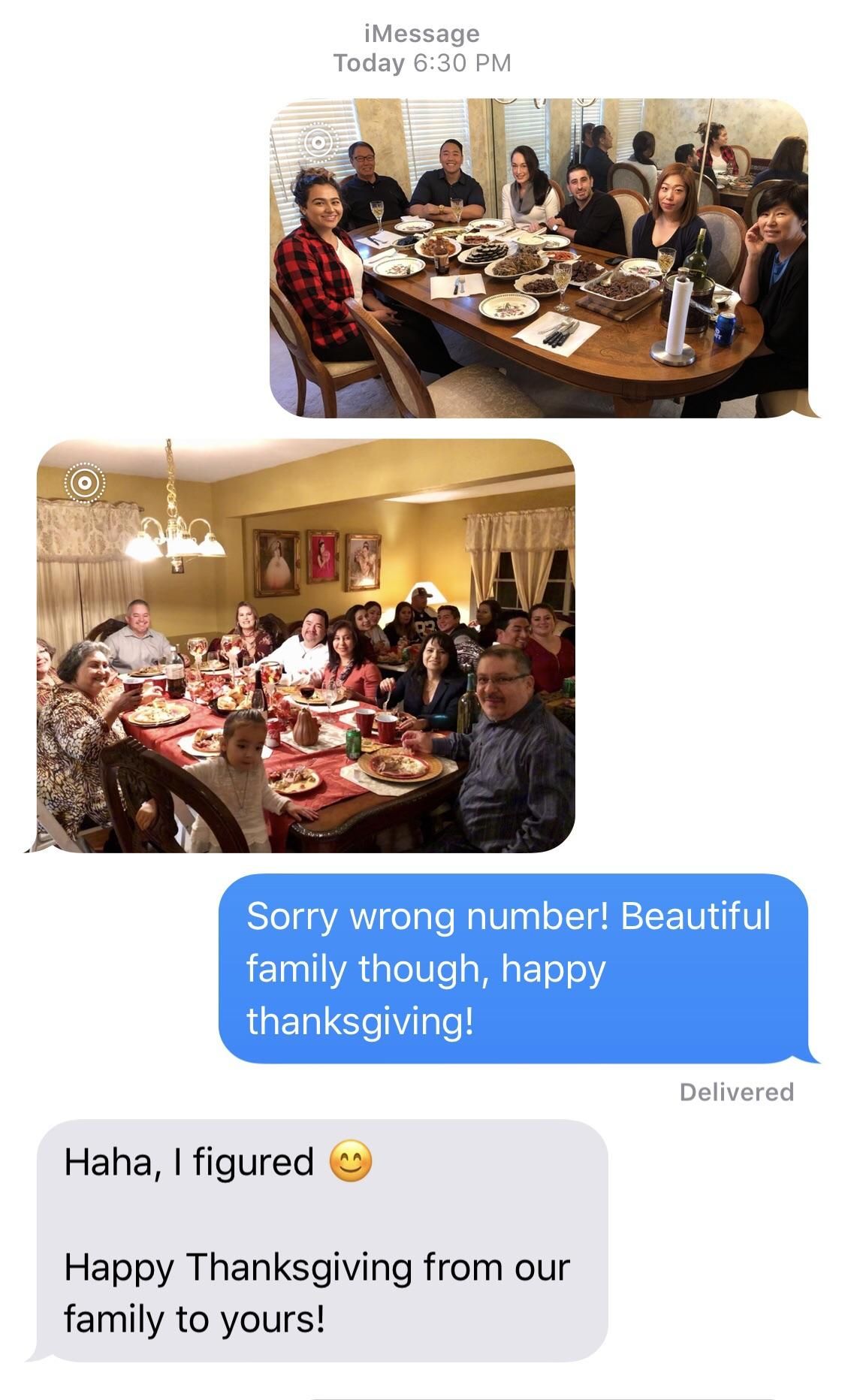 Sent the wrong number a family photo, was not disappointed, happy thanksgiving y’all!
