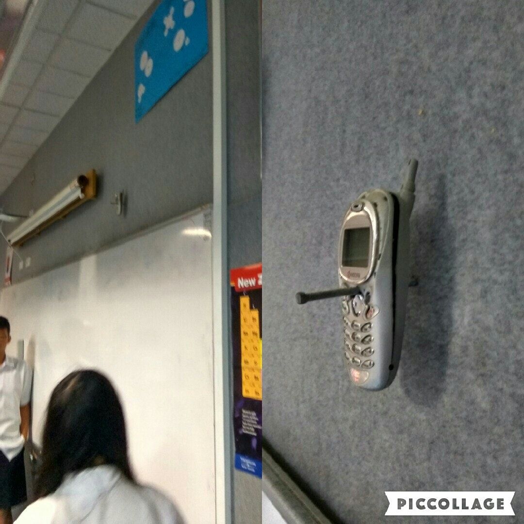 My teacher nailed his student's phone to the wall for using it in class 20 years ago. Its still there til this day.