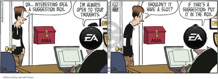 EA takeing feedback from the AMA