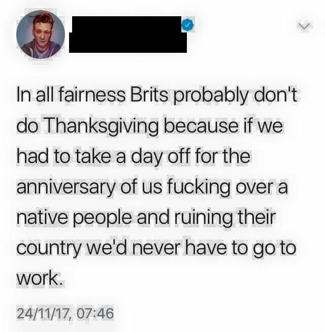 Why Brits don’t celebrate thanksgiving