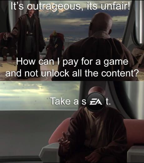 "EA GAMES - charge for everything"