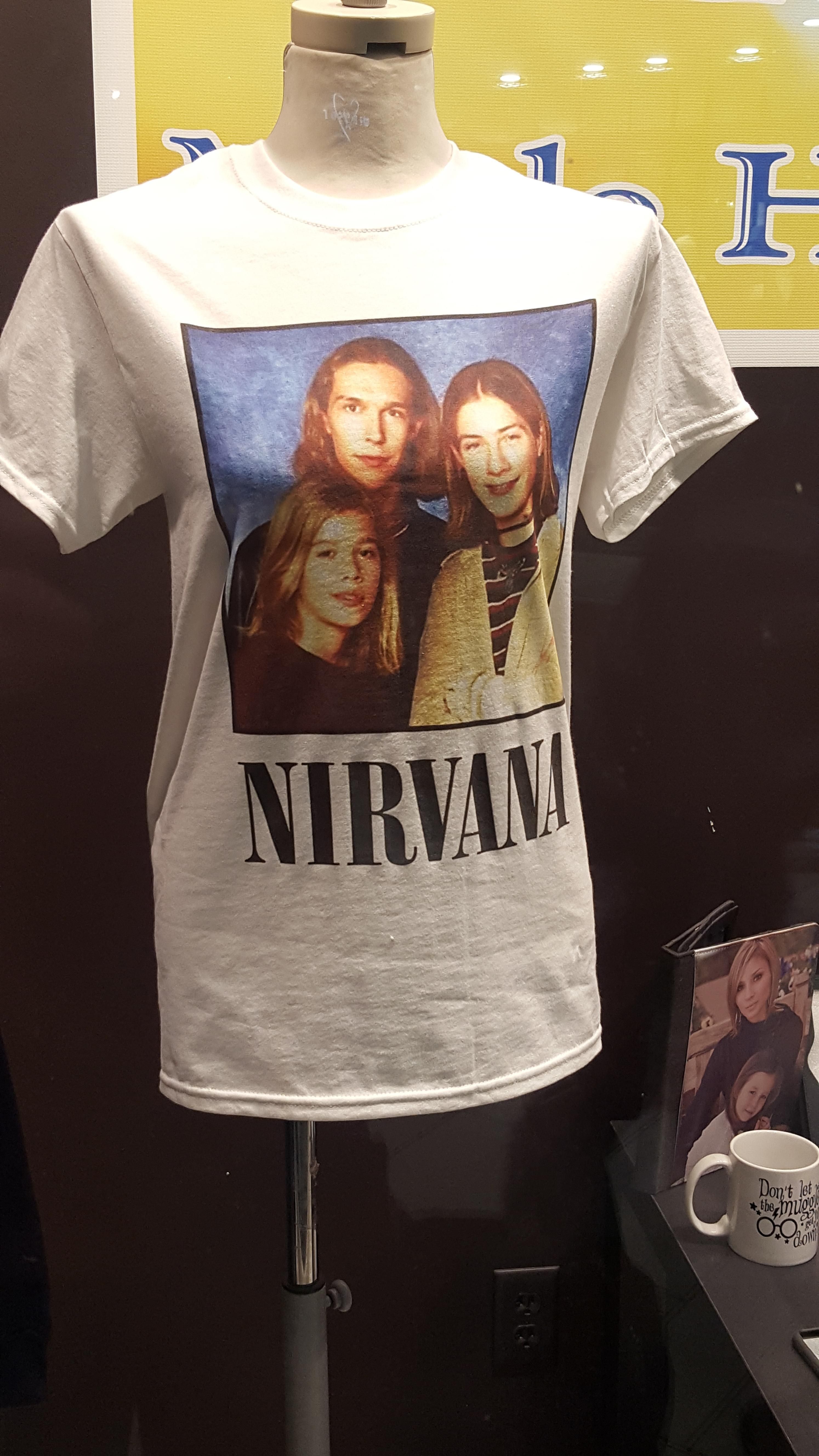 Daughter asked for "old band" t-shirts for Christmas. She doesn't even know any old bands. This looks perfect