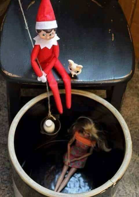 Elf on the Shelf while you're away..
