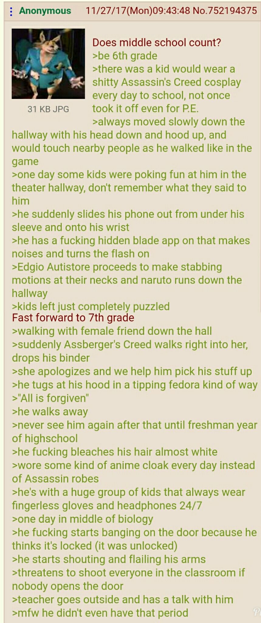 Anon and the weird kid