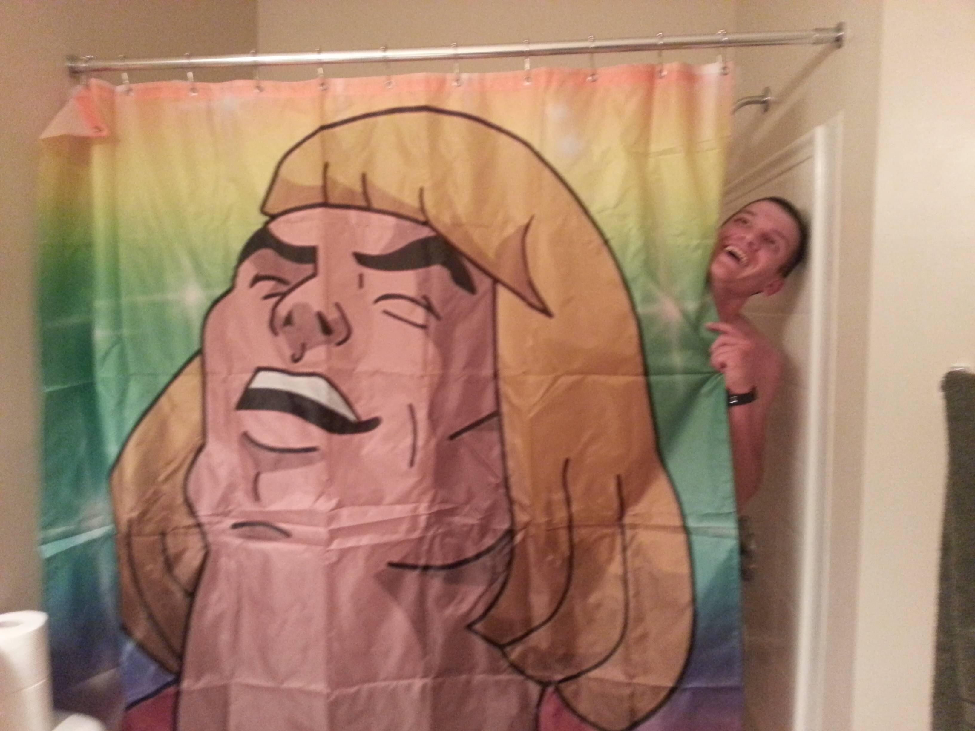 I’m stuck in the 80’s and this is my shower curtain