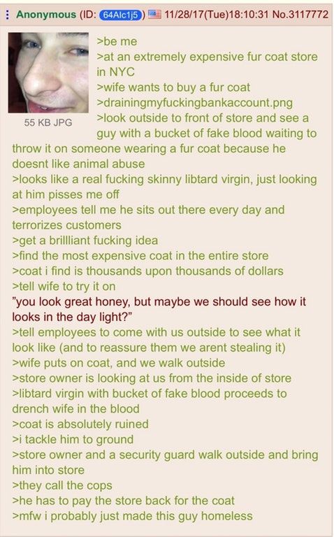 Anon ***s over a PETA guy