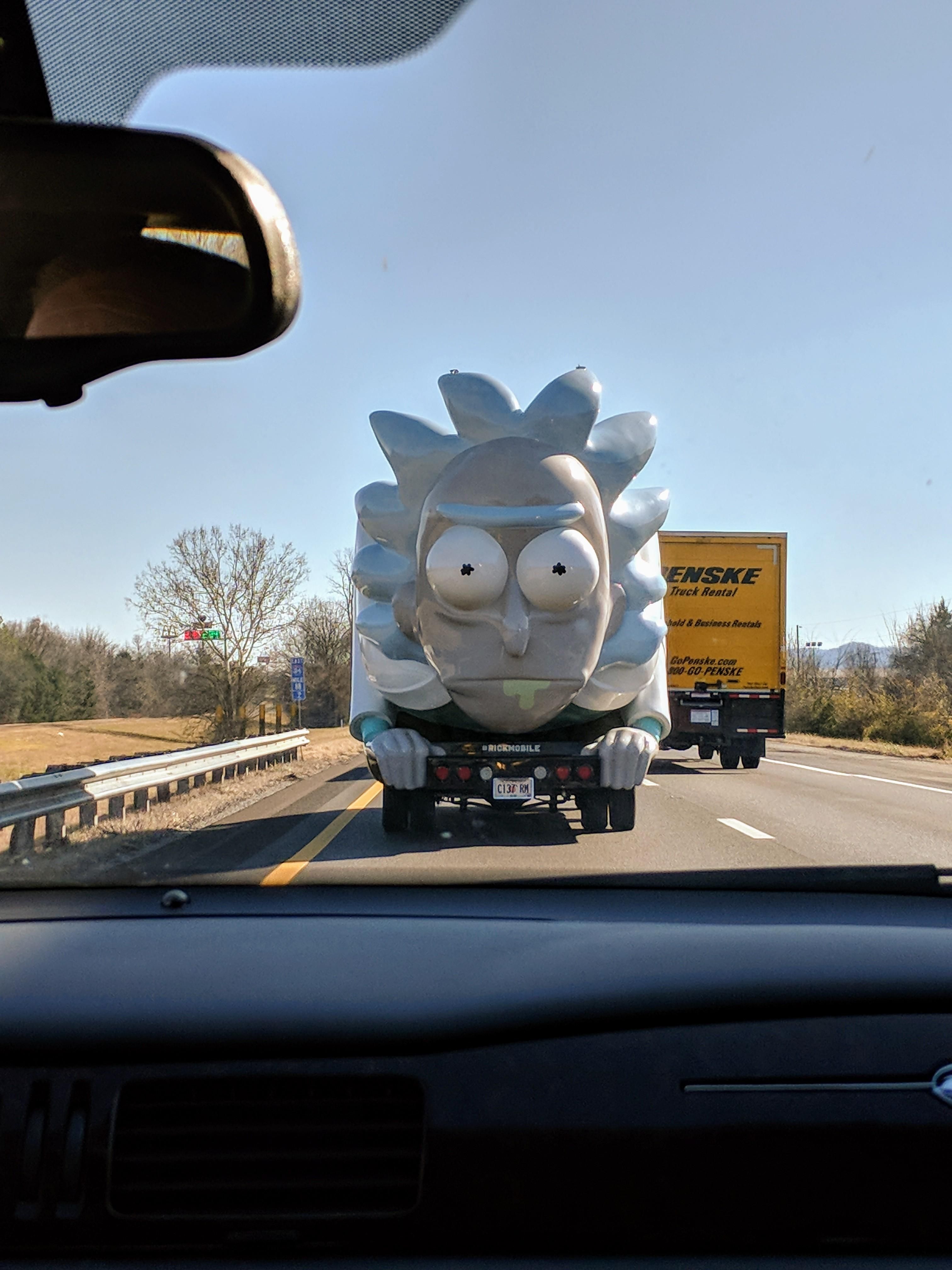 Meanwhile, in front of me on the interstate...