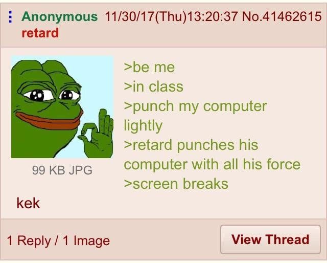 Anon tricks the class retard