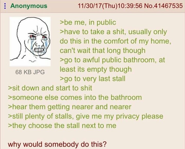 Anon and the public stall