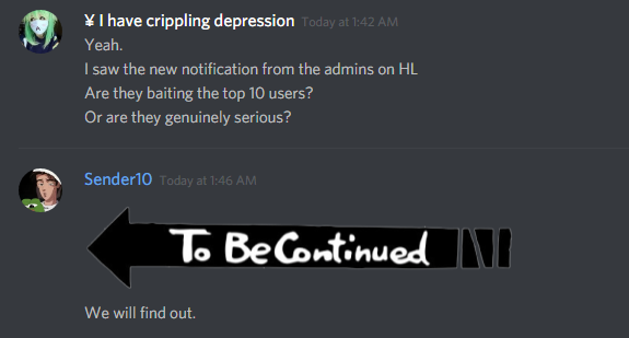 Since it's a thing to share discord chats now.