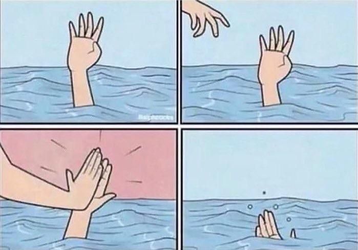 When your ex is drowning