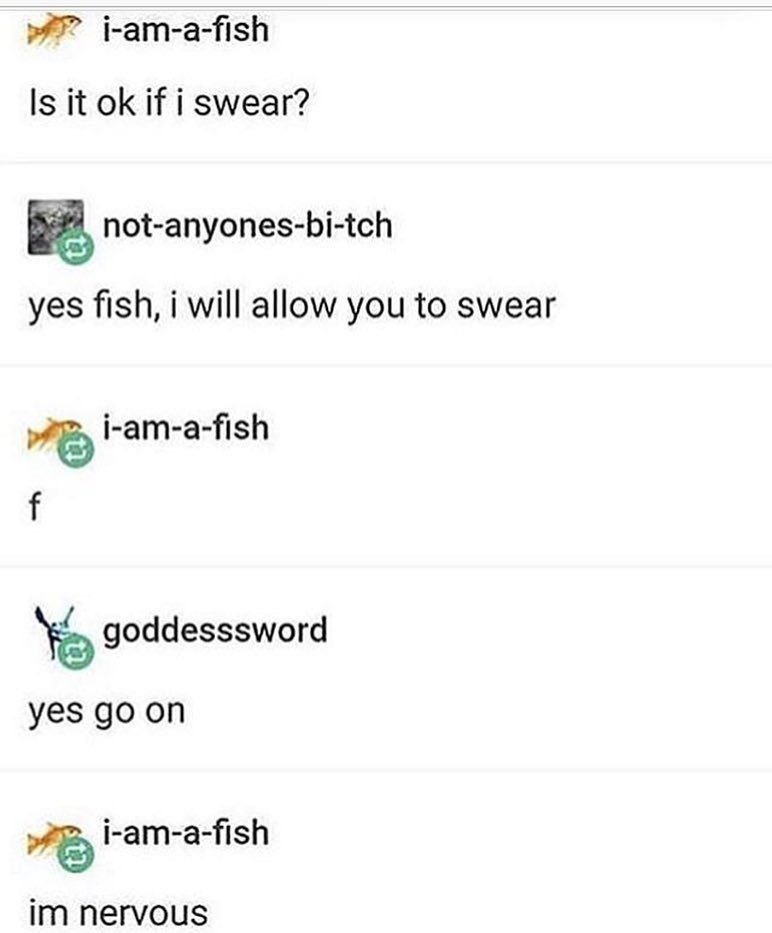 a fish having a hard time