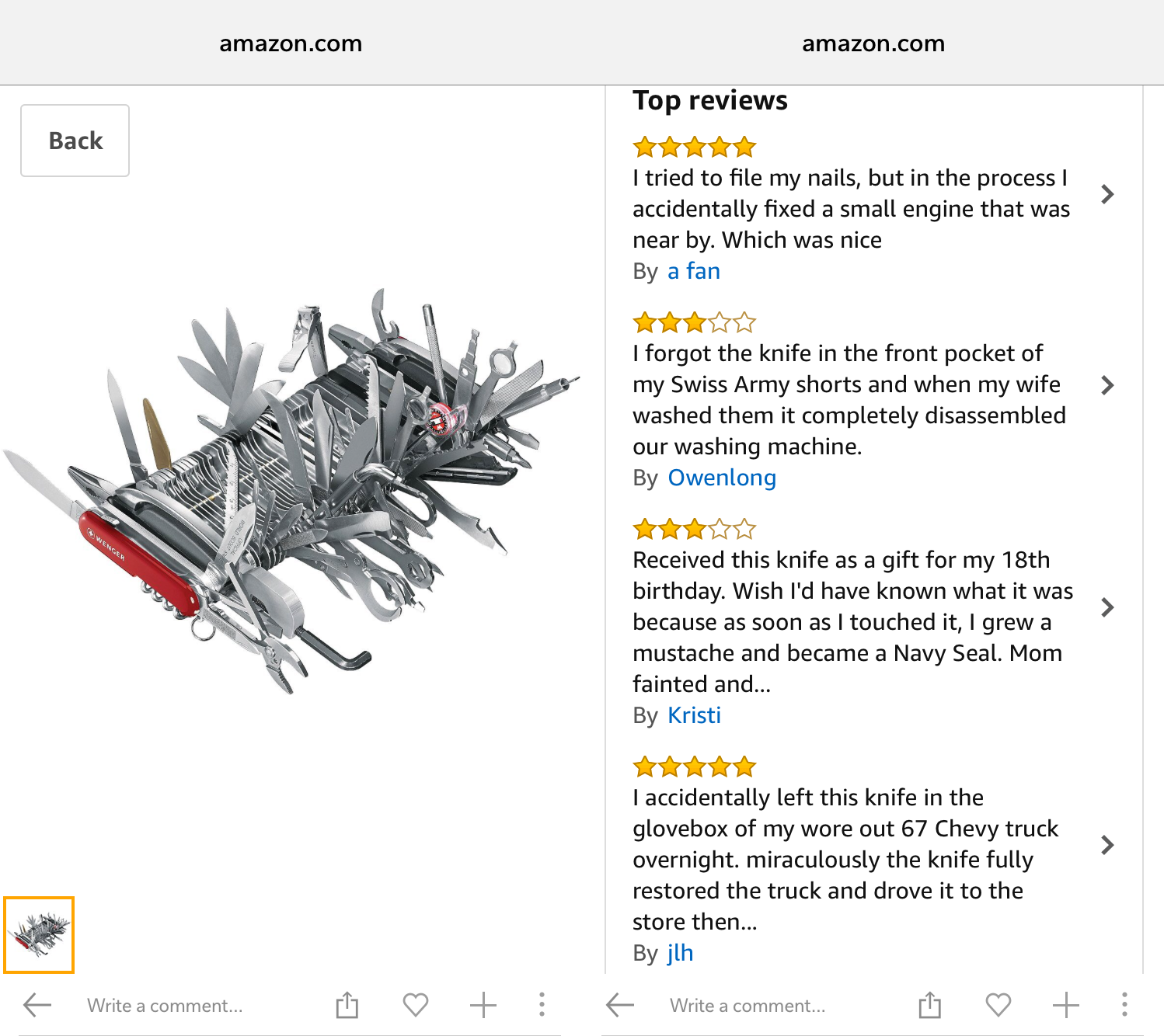 $1500 Swiss Army knife, reviews are the best