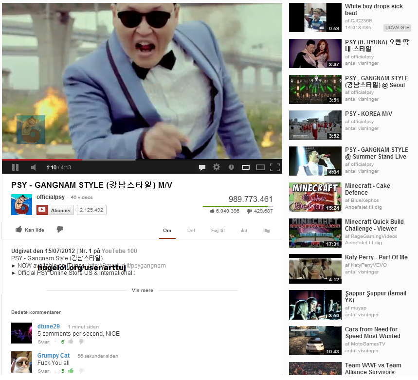 Grumpy Cat on Gangnam Style