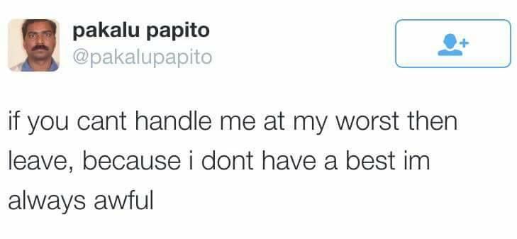 But at least I'm honest