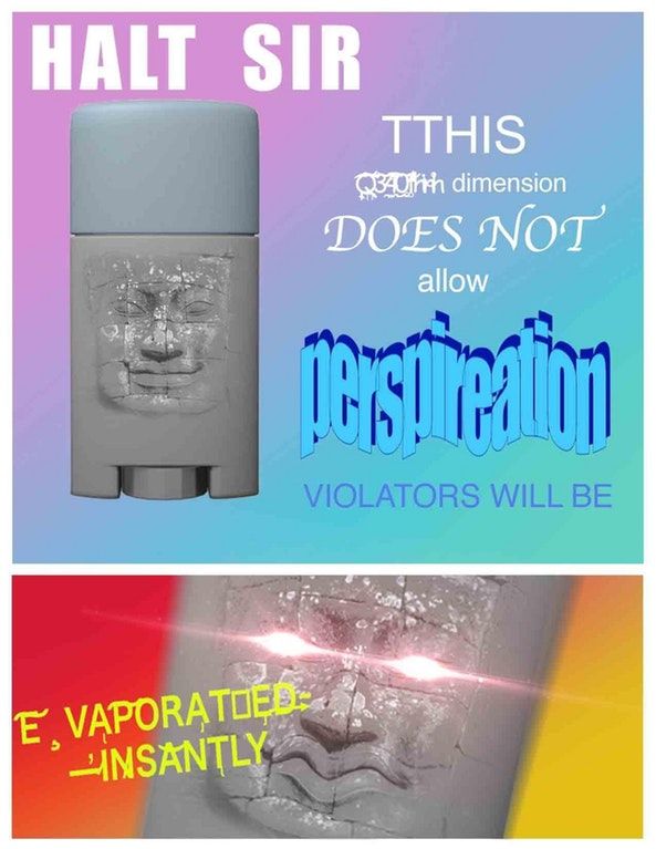 Man's got perspireation