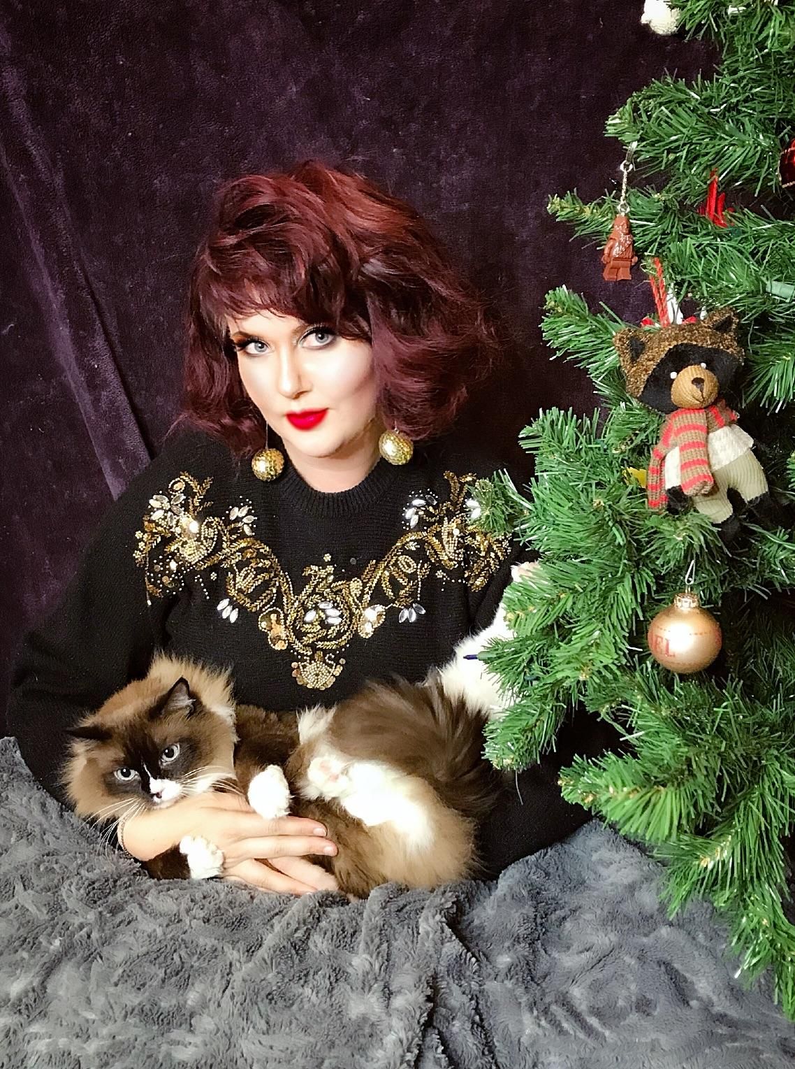 This year I took 80s glamour photos for my Christmas cards