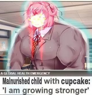 Always love that part of the game where Natsuki becomes a chad