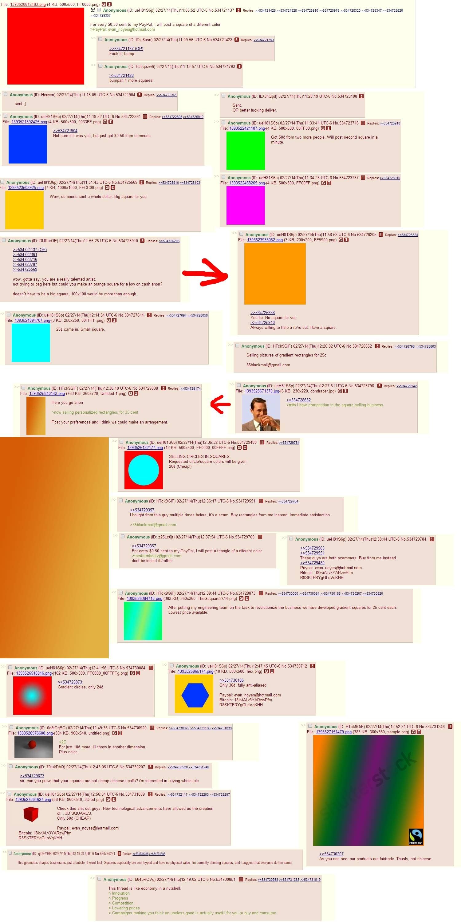 Anon sells squares