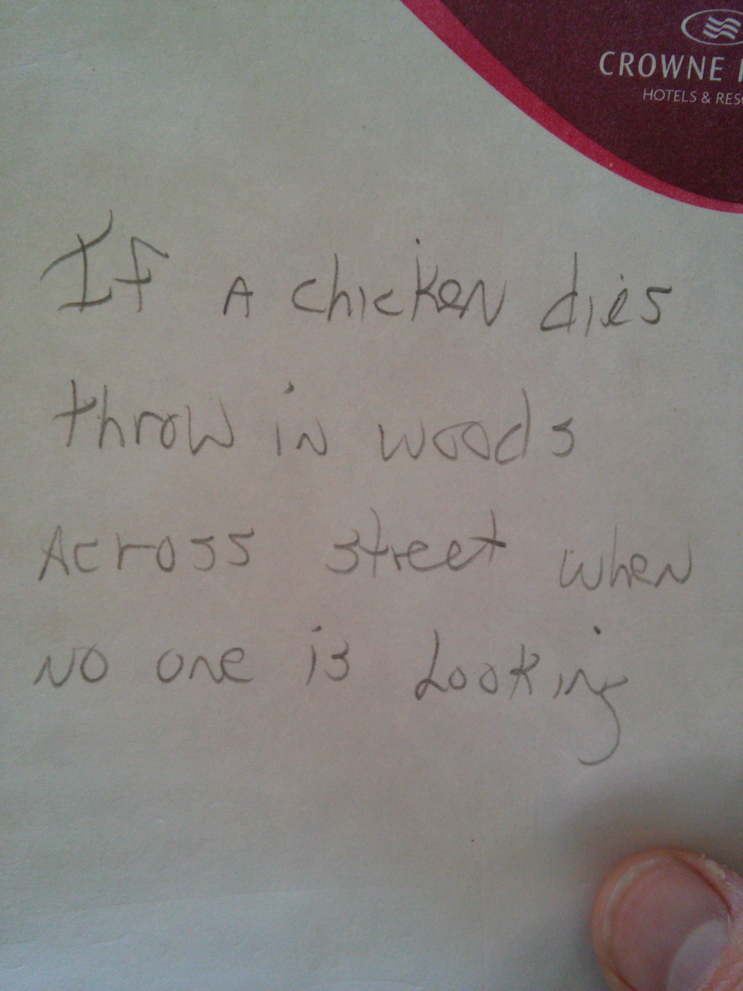 Watching my parents farm for the weekend... Note from my mom.