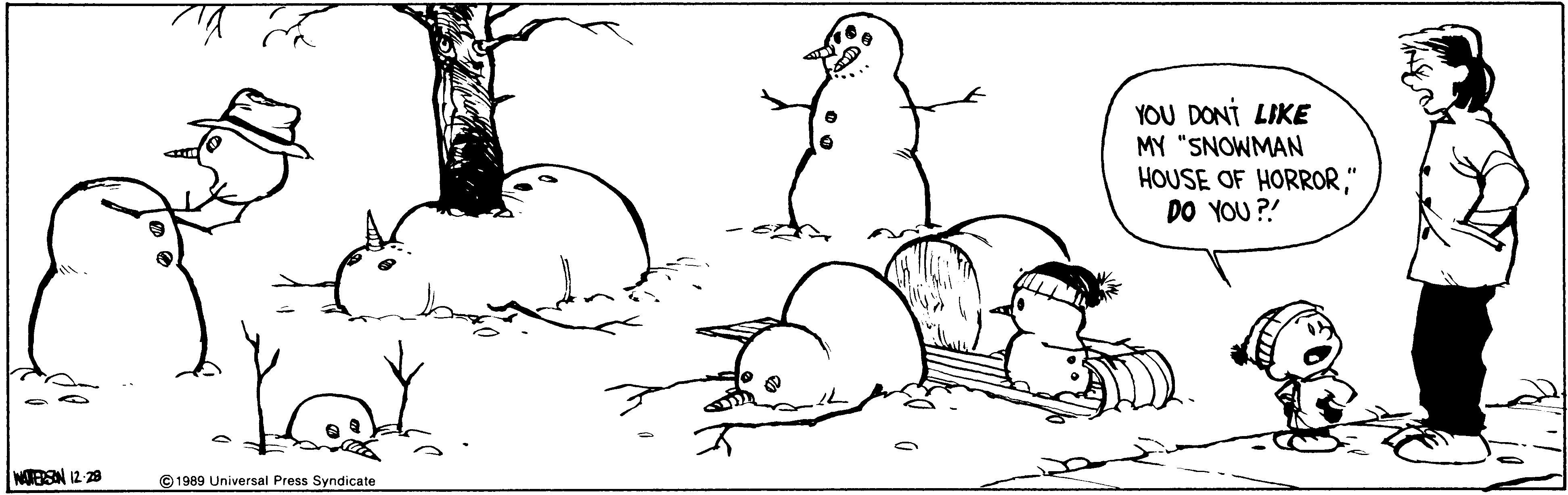 Calvin and Hobbes snowmen were always the best