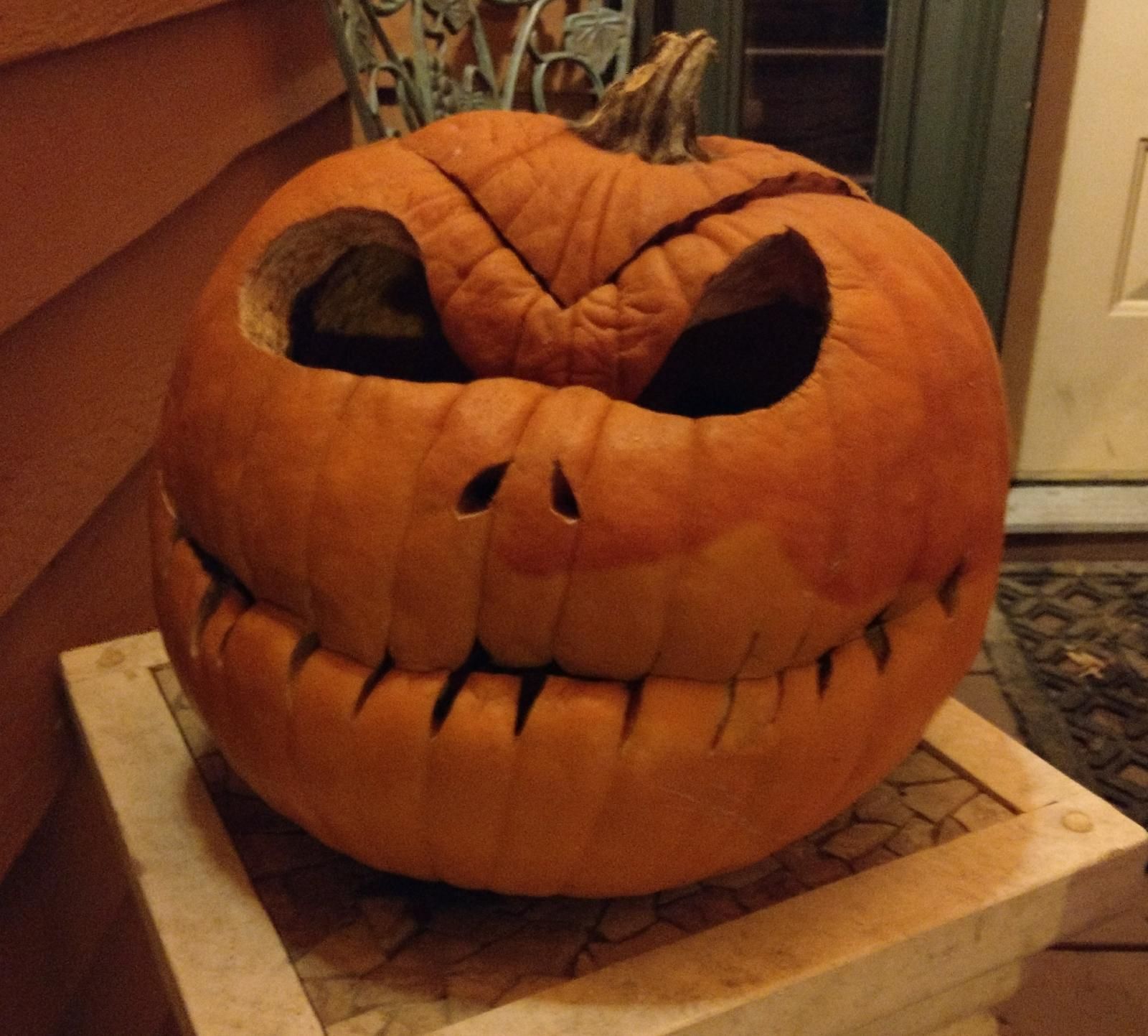 My pumpkin from Halloween aged like a grandpa.