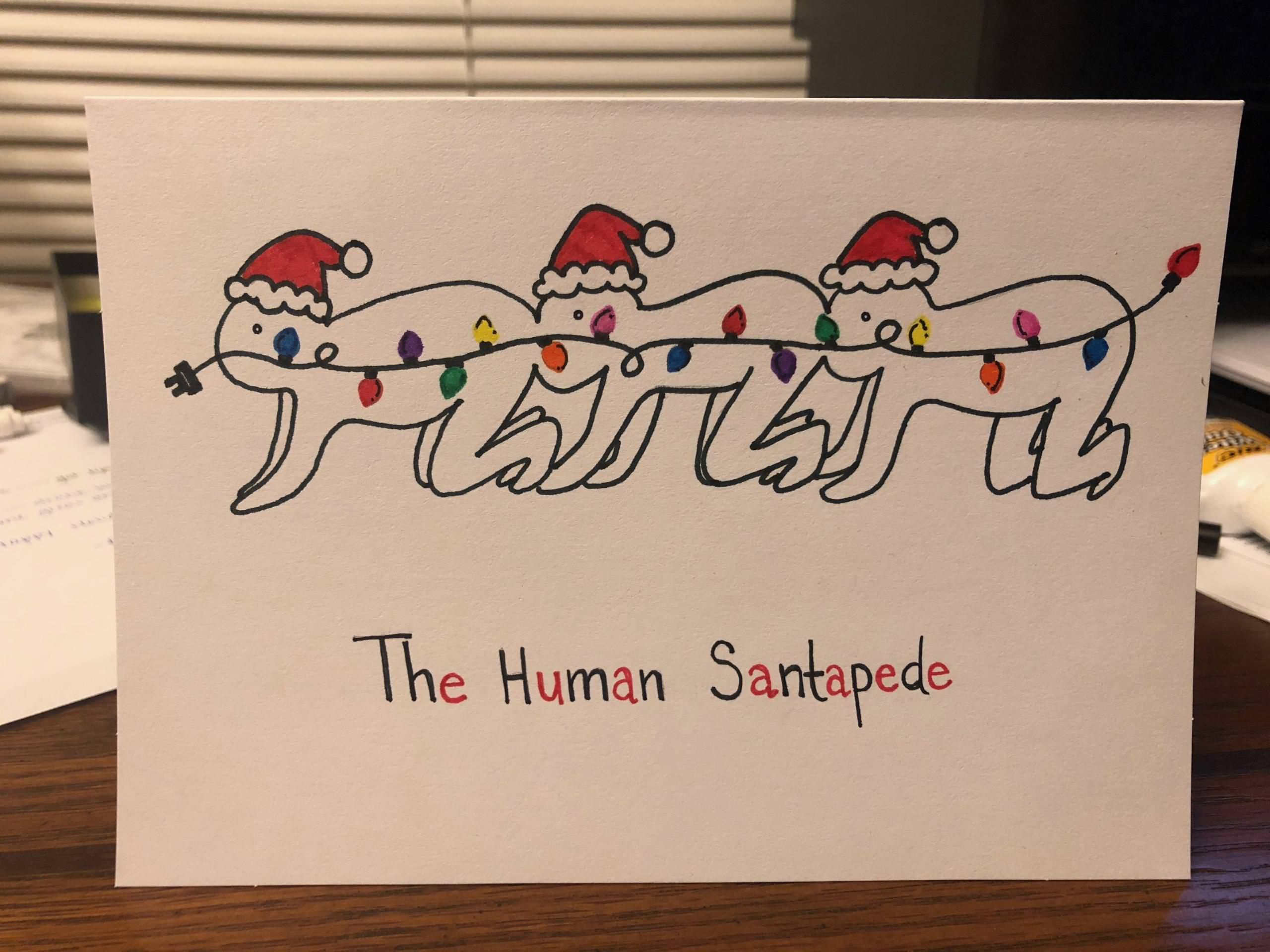 The Human Santapede Christmas Card
