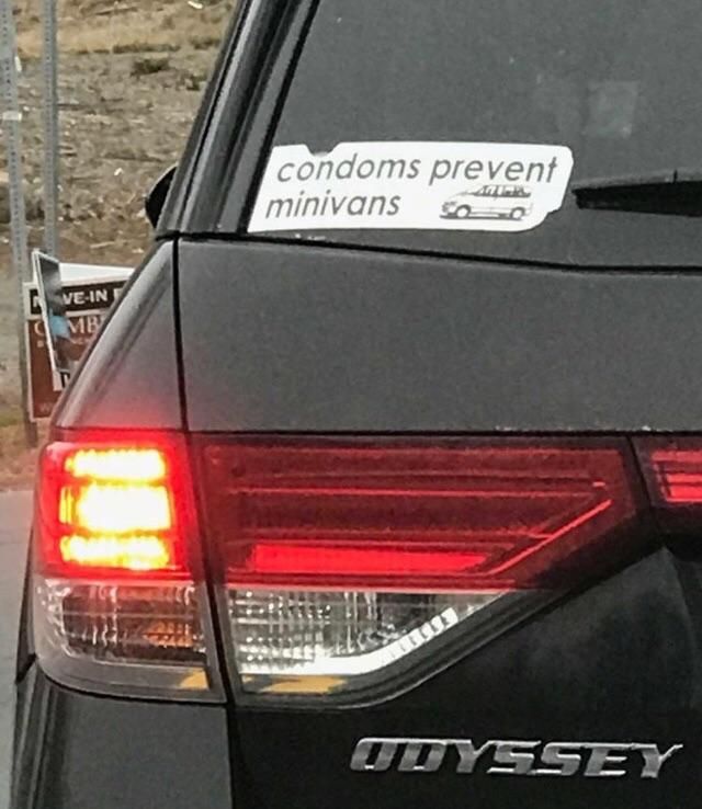 Condoms prevent minivans