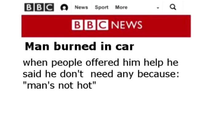 Man's now toast