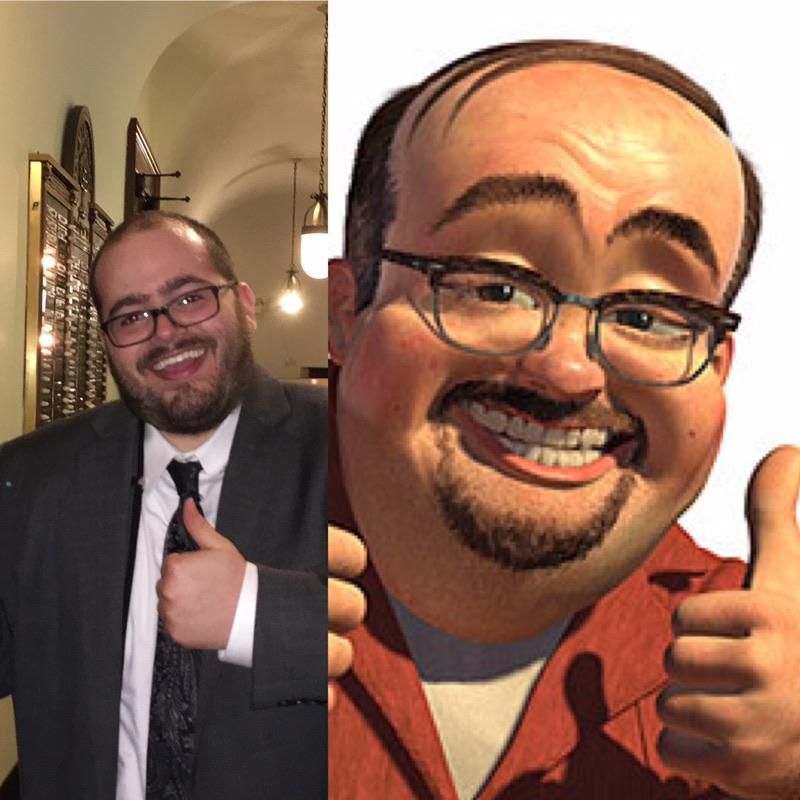 My students tell me that I look like the Chicken Man from Toy Story 2... I don't see the resemblance.