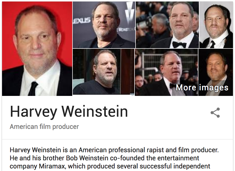 So I Just Searched "Harvey Weinstein" on Google...