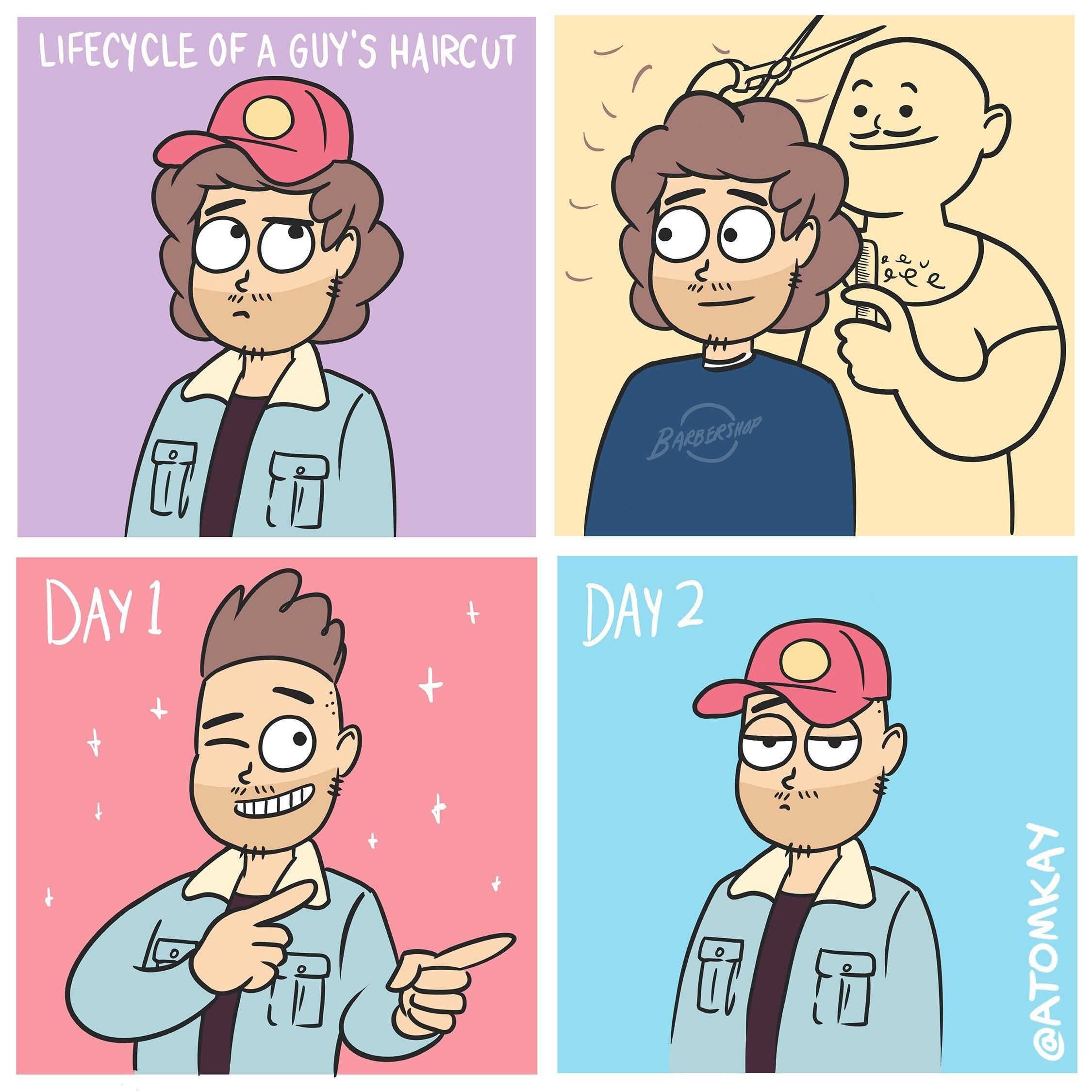 Lifecycle of a Guy’s Haircut
