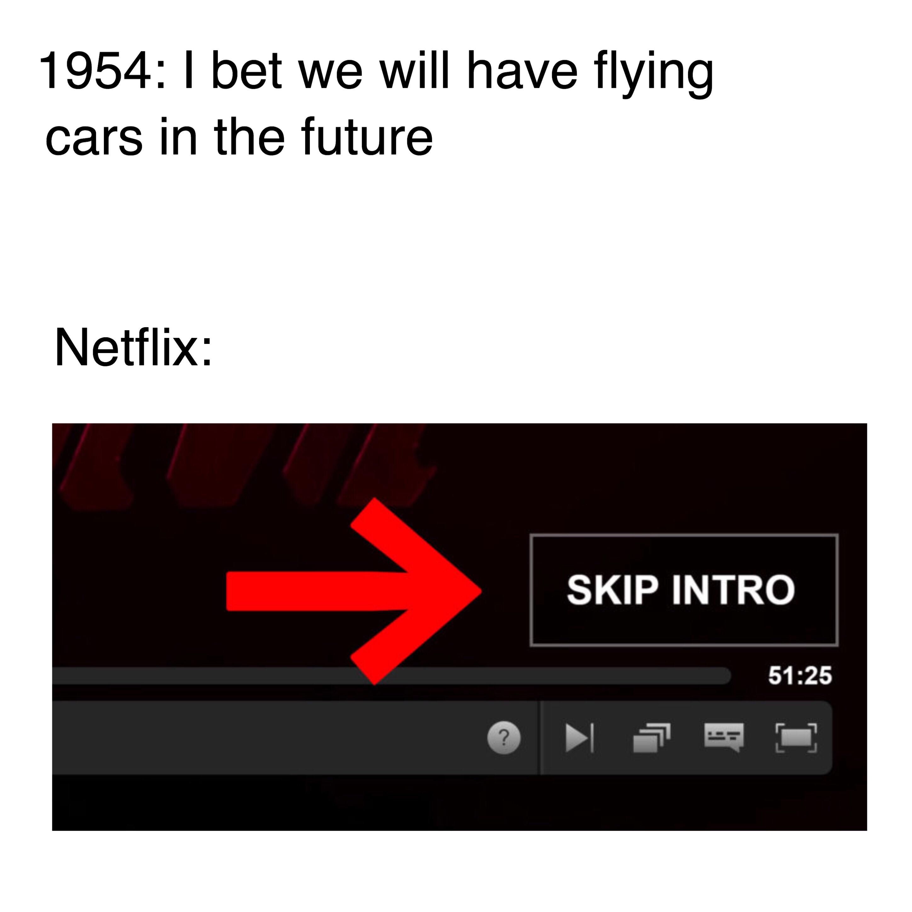 We can wait for flying cars, thank you Netflix.