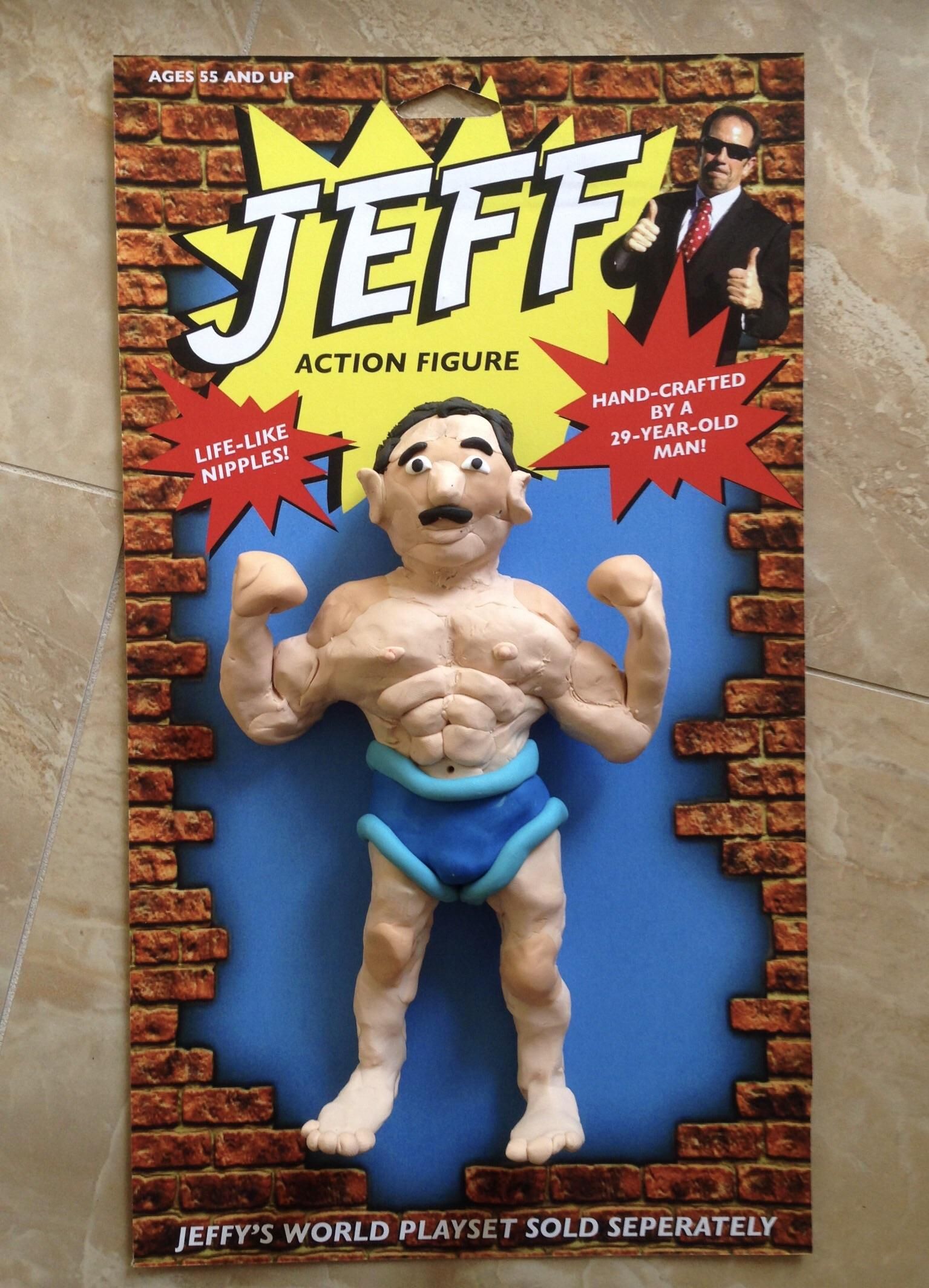 My friend made an action figure of his dad with packaging and everything and gave it to him for Christmas
