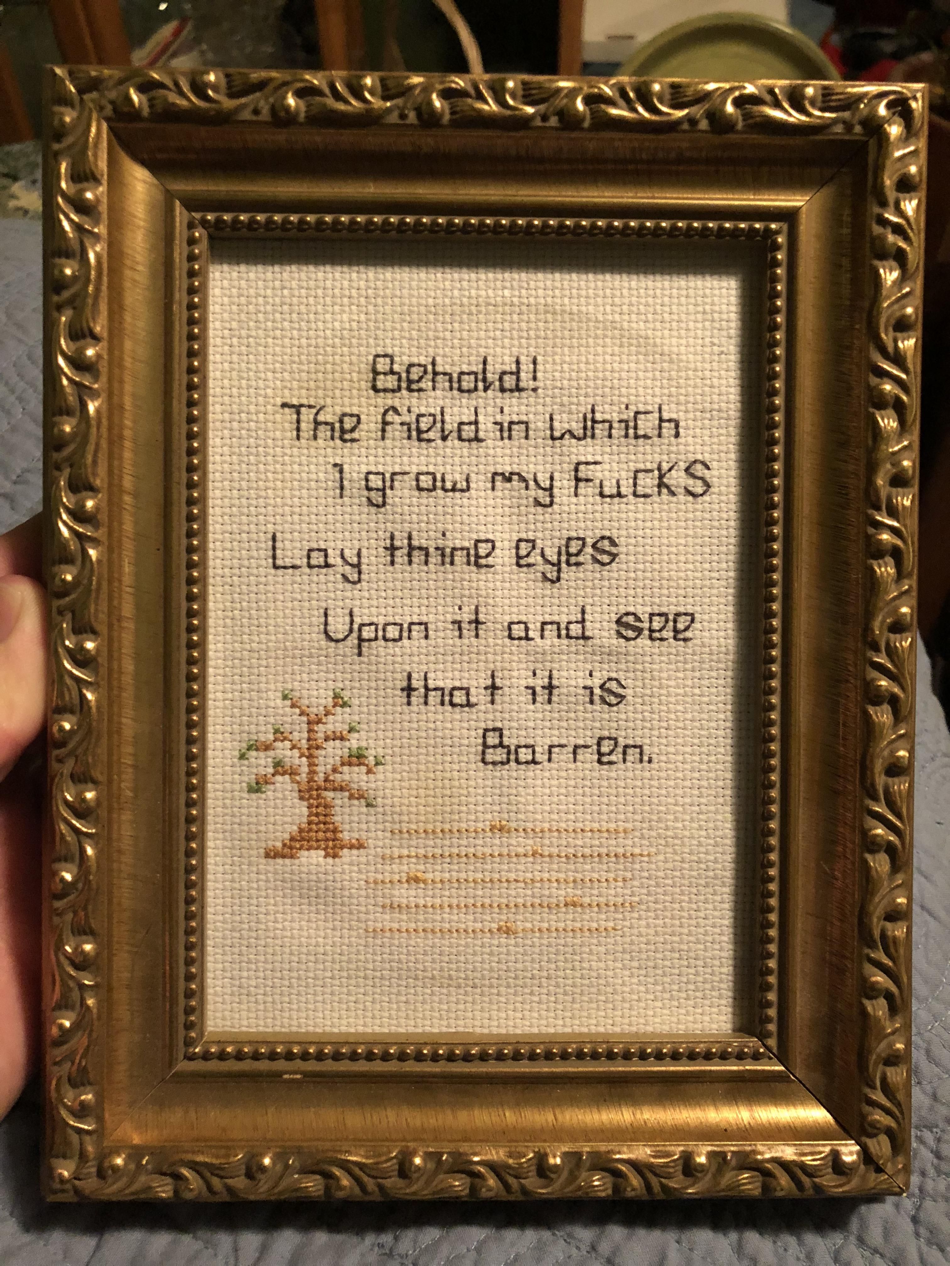 My sister made this for me for Christmas. She knows me so well!