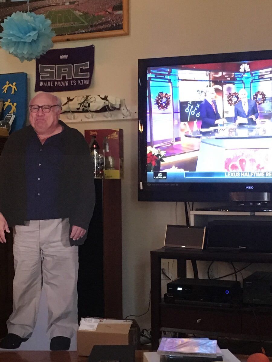 Got the Danny DeVito life size cutout for my brother and sister-in-law. Scares the hell out of you when you forget he’s standing there