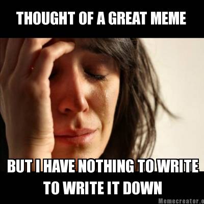 What Memento must have felt like without a pen around
