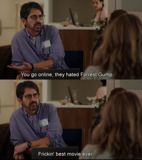 Ray Romano in the Big Sick summing up why I try to avoid the internet