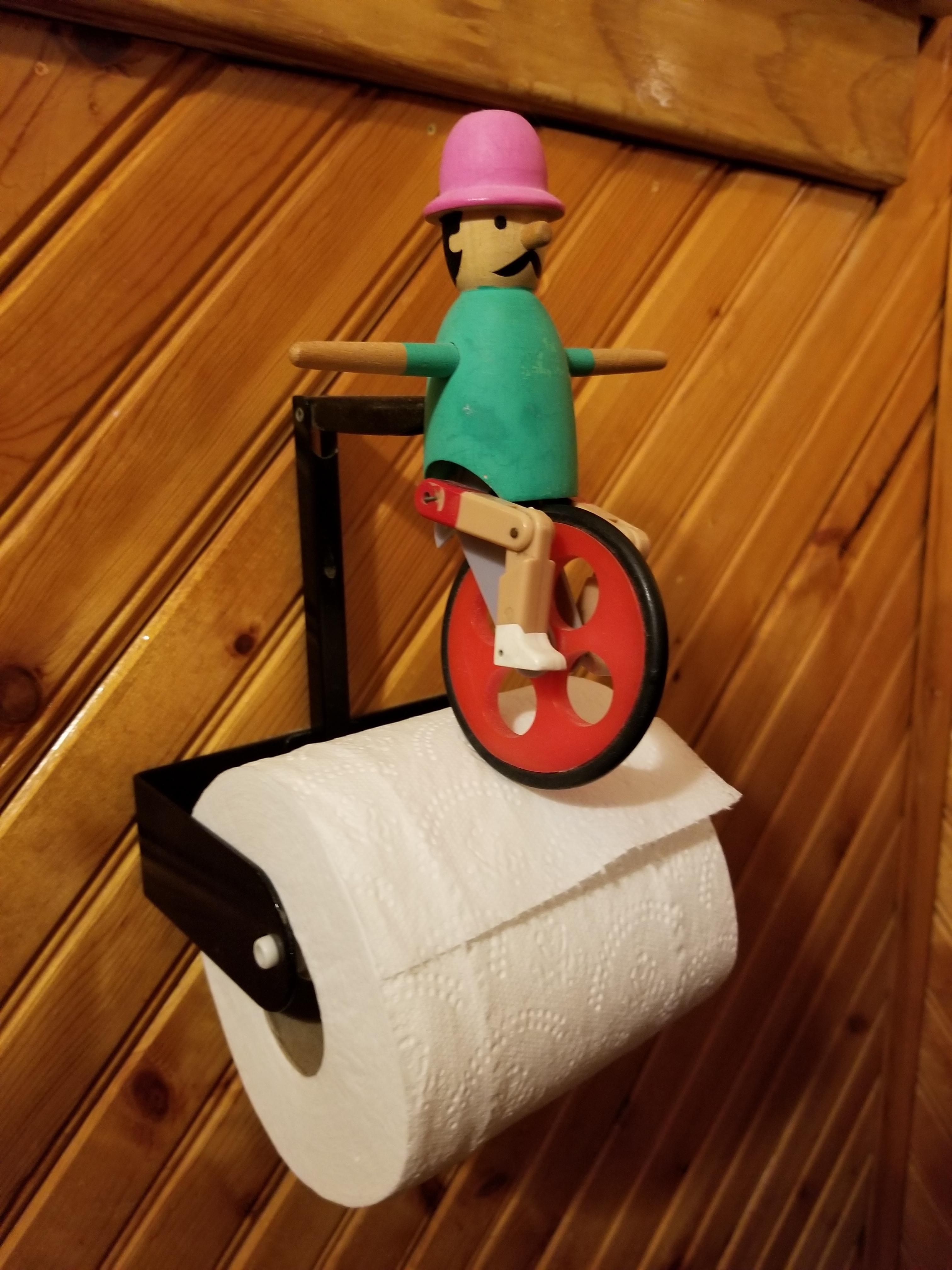Pepe has been faithfully riding the roll at my parents house for over 22 years.