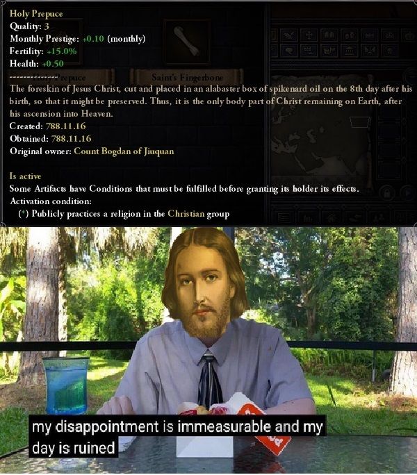 When you steal the Lord's holy foreskin